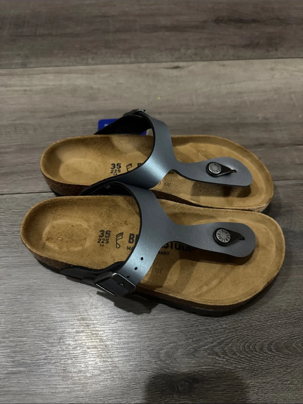 Birkenstock metallic blue